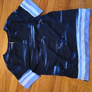 Banana Republic dress/ business casual top, black blue and lavender